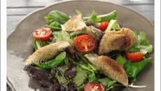 Salade de jeunes pousses et ses chaussons à l'italienne