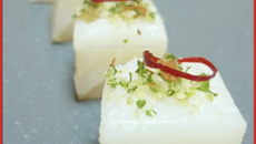 Tapas de morue 3D marinée pimentée