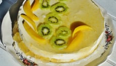 Gâteau mousse aux fruits exotiques