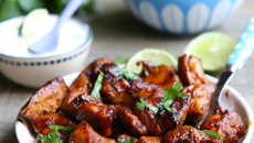 Poulet au miel, à la chicorée et au gingembre