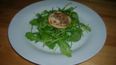 Toasts tièdes chèvre, poire, miel et noix