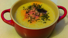 Velouté de maïs au chorizo espagnol
