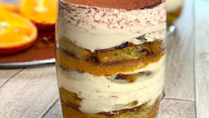Verrine pain d'épices, orange et pavot façon tiramisu