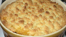 Crumble aux pommes juteuses