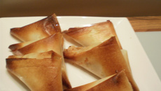 Samoussas surimi curry ananas