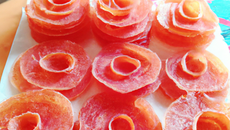 Tuiles de pamplemousses roses