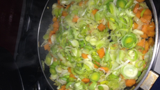 Poêlée de carottes et poireaux
