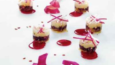 Compression de pommes et de boudins sirop de crapaudines et jus de pommes akane