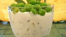 Verrine de concombre mentholé aux deux cosses