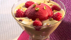 Velouté Mont Blanc à la framboise