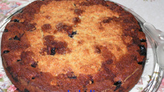 Gâteau aux cerises et flocons d'avoine