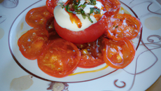 Tatin de tomates au chèvre