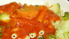 Macaronis aux 5 légumes colorés