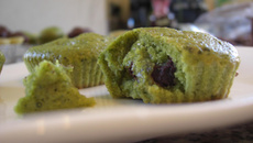 Muffins au thé vert et au chocolat noir