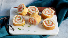 Maki de crêpes au risotto et saumon fumé