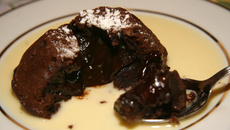 Coulant au chocolat aux griottines de Fougerolles