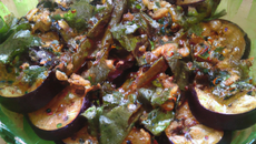 Salade d'aubergines et de courgettes à l'orientale