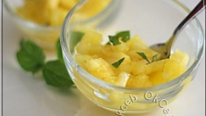 Tartare d'ananas ctron vert et basilic