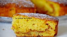 Gâteau moelleux à la confiture de clémentine corse et confiture de lait