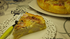 Tarte choux-fleur, roquefort et jambon