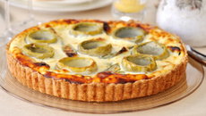 Quiche au roquefort et aux artichauts