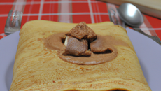 Bûche de crêpes à la crème de marrons