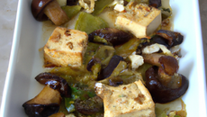 Sauté de tofu au chou et aux shiitakés