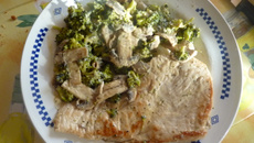 Escalope de dinde et sa garniture d'automne