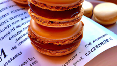 Macaron au caramel beurre salé et chocolat