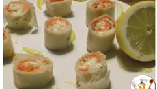 Bouchées saumon et st-Moret en feuille de brick