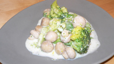 Brocolis crémeux aux champignons