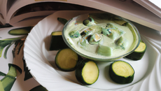 Douceur de Morbier en habit vert à la Crème de Concombre glacé