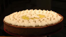 Tarte meringuée aux pommes, pâte aux spéculoos