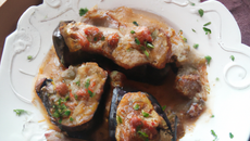 Joues de porc à l'aubergine