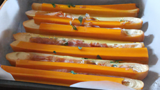 Baguettes citrouille raclette