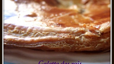 Galette des rois au thé matcha et framboises