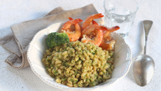 Risotto de coquillettes brocoli et crevettes