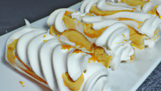 Roulé meringué à la crème de carotte acidulée