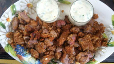 Dés d'agneau en croûte de  noisette et yaourt de brebis