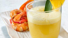 Cavacolada et ses crevettes aux poivrons