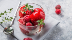 Sorbet aux framboises au Companion