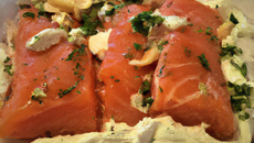 Saumon en papillote au boursin