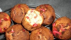 Muffins aux pralines roses