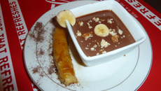 Bananes flambées au Noilly Prat ambré et sa crème au Nutella