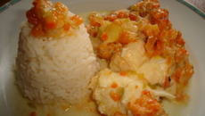 Gratin de langouste aux petits légumes