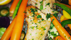 Chapon lutté aux légumes oubliés