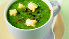Soupe d'épinards au Rocamadour