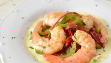 Crevettes sautées et sauce champagne au Companion