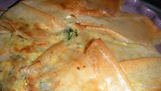 Pastilla de courgettes au chèvre