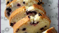 Pound cake myrtilles